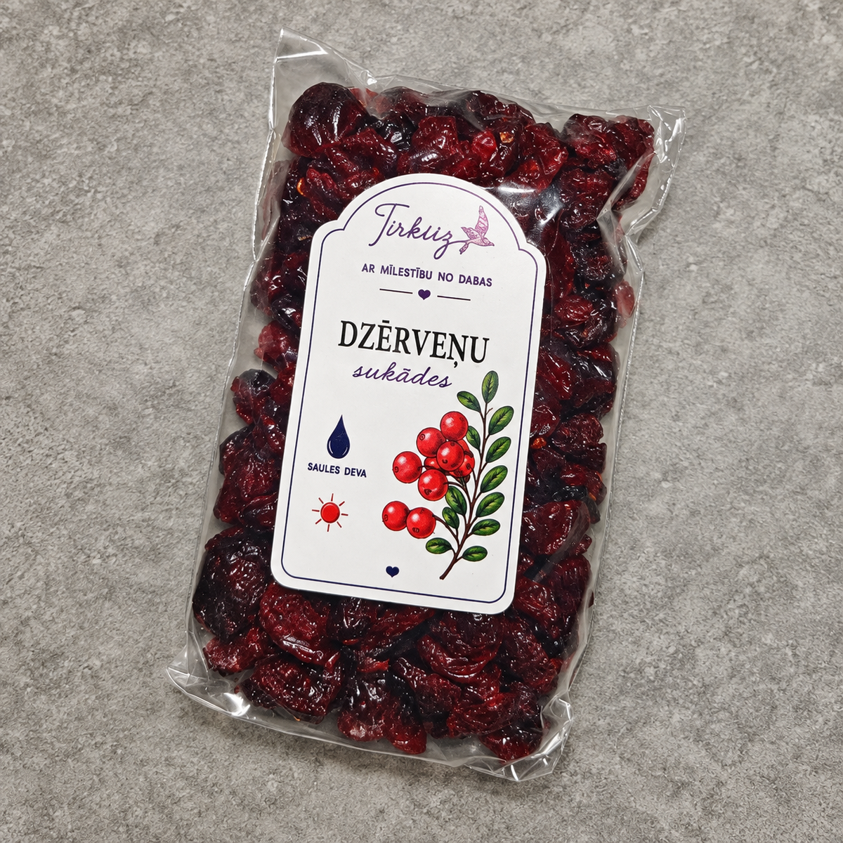 Dzērveņu sukādes — 80 g