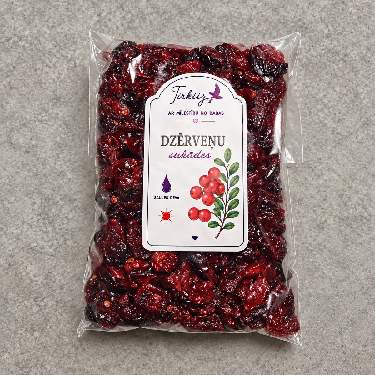 Dzērveņu sukādes — 190 g